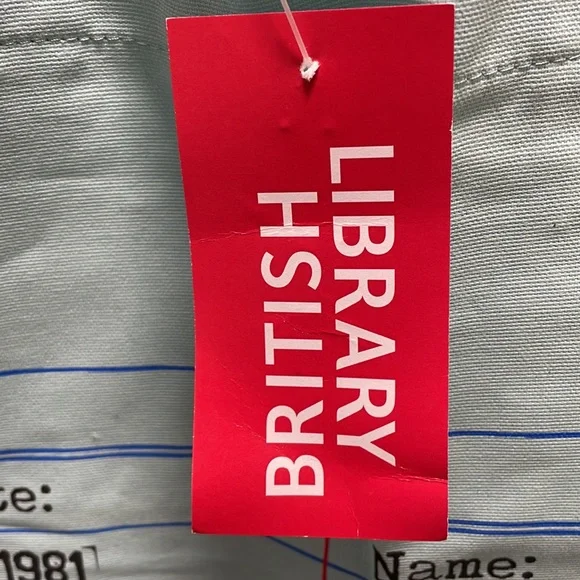 British Library Tote Bag, Blue Library Card, NWT - Picture 4 of 8